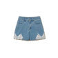 Shorts Girl in jeans con pizzo