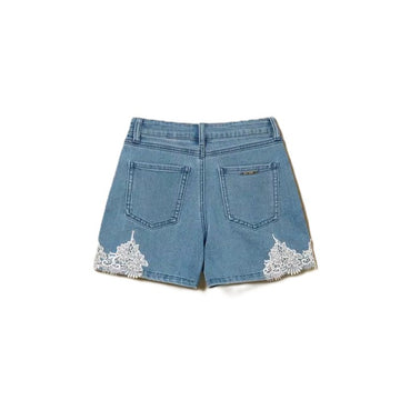 Shorts Girl in jeans con pizzo