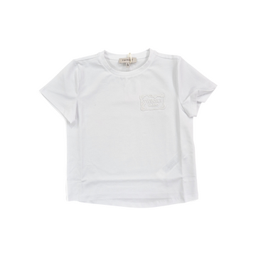 T-shirt Girl con logo ricamato