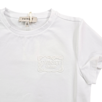 T-shirt Girl con logo ricamato