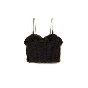 Top Bambina in tulle con volant