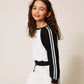 Felpa Bambina color block con righe