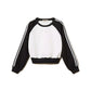 Felpa Bambina color block con righe
