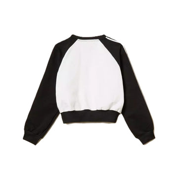 Felpa Bambina color block con righe