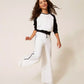 Felpa Bambina color block con righe