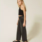Jeans Bambina nero cropped cinque tasche