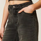 Jeans Bambina nero cropped cinque tasche