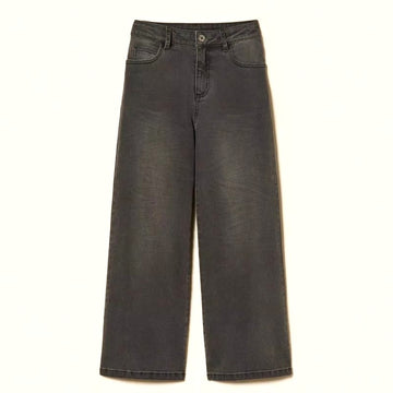 Jeans Bambina nero cropped cinque tasche