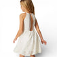 Abito Girl corto in pizzo macramè