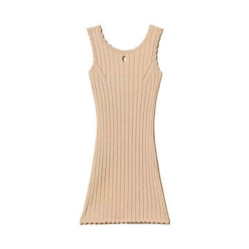Abito Girl corto in maglia a costine