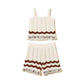 Top e Shots Girl in maglia con zig zag