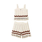 Top e Shots Girl in maglia con zig zag