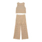 Completo Girl in pizzo con logo ricamato