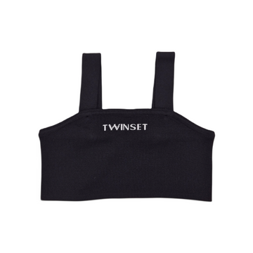 Top Bambina con intarsio logo