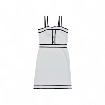 Abito Girl corto in maglia con bordature
