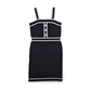 Abito Girl corto in maglia con bordature