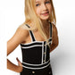 Tuta Girl in maglia con bordature