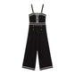 Tuta Girl in maglia con bordature