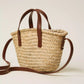 Borsa Bimba shopper in paglia con manico