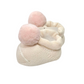 Scarpina neonata in lana con "pon pon"