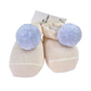 Scarpina neonato in lana con "pon pon"