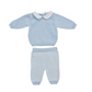 Completo neonato in filo cotone a righe