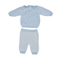 Completo neonato in filo cotone a righe