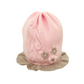 Cappellino lana neonata con ricamo fiori