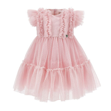 Abito Bimba compleanno in tulle plumetis
