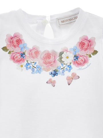 T-shirt Bambina jersey Floreale