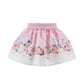 Gonna Bambina a quadretti bouquet