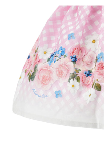 Gonna Bambina a quadretti bouquet