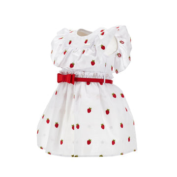 Vestito Bimba Sissy ricamo fragole