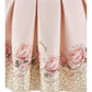 Gonna Bimba con balza fiori e leopardata