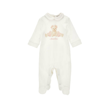 Tutina neonata Teddy interlock cotone