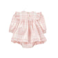 Abito neonata Tartan e Body, fiocchi + fascia