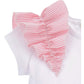 T-shirt cotone organico con rouches Monnalisa