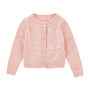Cardigan Bimba fiocchini cotone e lana