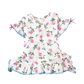 Kaftano bimba stampa rose con volant