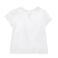 T-shirt in jersey con collana roselline