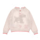 Maglione Bimba intarsio cagnolino e fiocchi