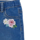 Jeans Bambina con ricamo floreale