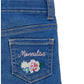 Jeans Bambina con ricamo floreale
