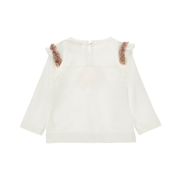 T-Shirt Bambina con fiore strass