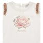 T-Shirt Bambina con fiore strass