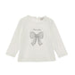 T-Shirt Jersey Bambina Fiocco Strass