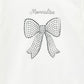 T-Shirt Jersey Bambina Fiocco Strass