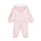 Completo neonato felpa e pantaloni con fiocchi