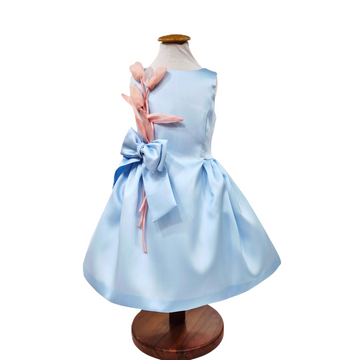 Abito Bambina in mikado con tulipani