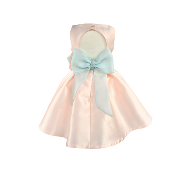 Abito Bimba in mikado con rosa